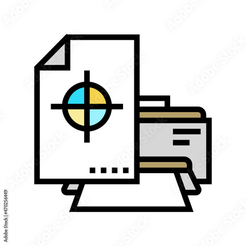 printing paper sheet color icon vector. printing paper sheet sign. isolated symbol illustration