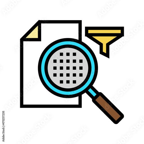 filter paper for filtration color icon vector. filter paper for filtration sign. isolated symbol illustration