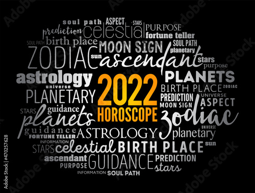 Your 2022 HOROSCOPE word cloud collage , concept background