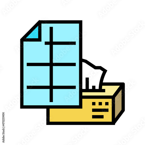 tissue paper color icon vector. tissue paper sign. isolated symbol illustration