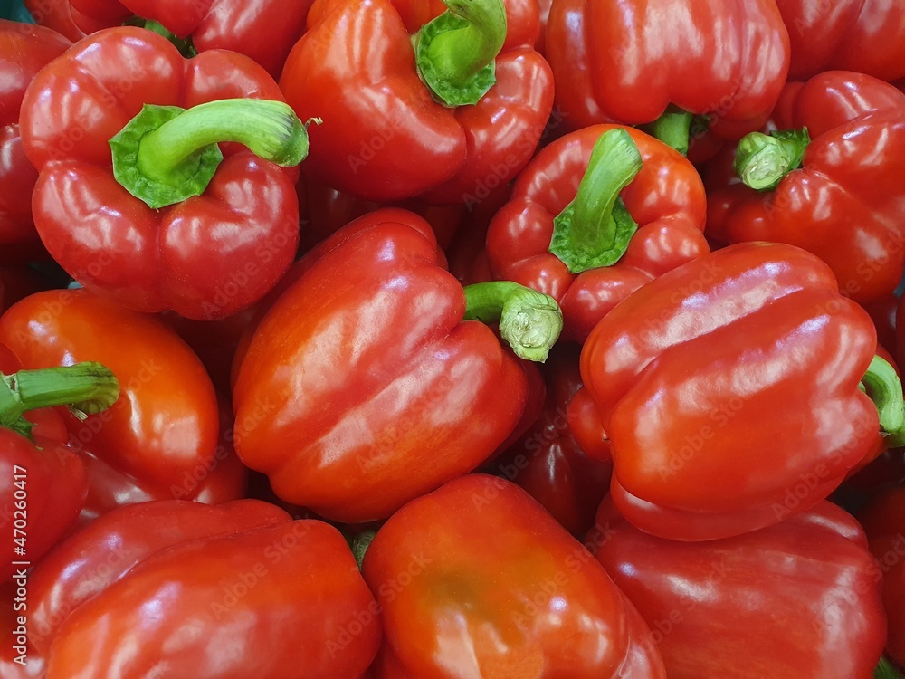 pile of red sweet peppers texture background pile of red sweet peppers texture background