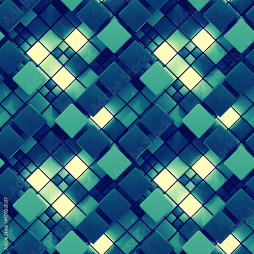 Seamless pattern of blue co...