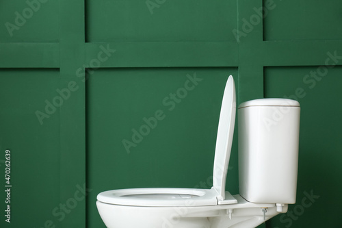 Modern white ceramic toilet...