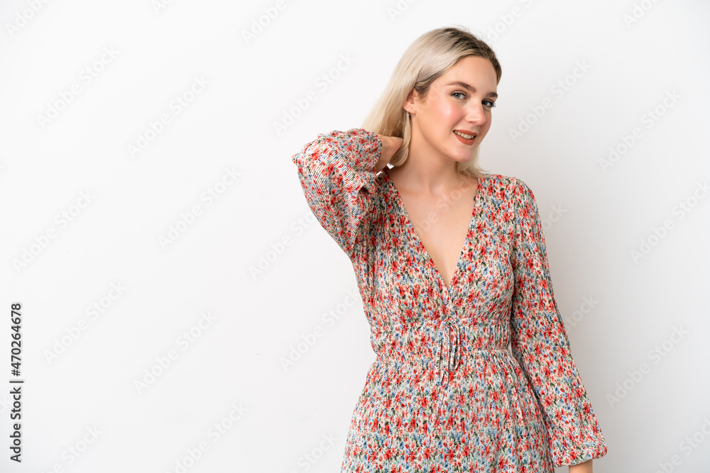 Young caucasian woman isolated on white background laughing Young caucasian woman isolated on white background laughing
