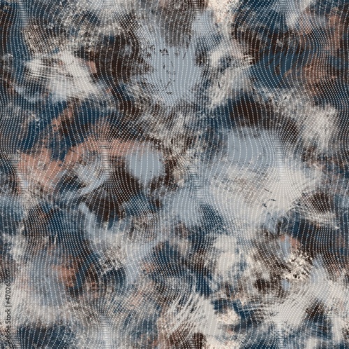 Seamless neutral tan and white distressed grungy motif surface pattern design for print. High quality illustration. Textured textile repeat print swatch. Aged gray dirty elegant abstract illustration.