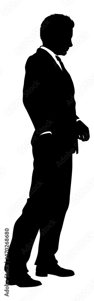 Business Man In Suit Silhouette Person Business Man In Suit Silhouette Person