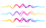 Vector background with color abstract blend wave