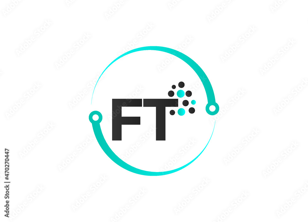 Initial based clean and minimal Logo. FT F T letter creative technology monogram icon symbol and vector design Initial based clean and minimal Logo. FT F T letter creative technology monogram icon symbol and vector design
