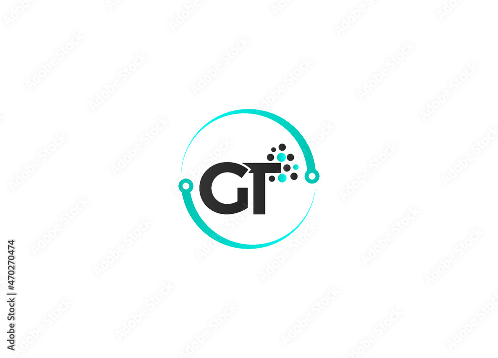 Initial based clean and minimal Logo. GT G T letter creative technology monogram icon symbol and vector design Initial based clean and minimal Logo. GT G T letter creative technology monogram icon symbol and vector design