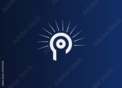  P logo templates with light bulb
