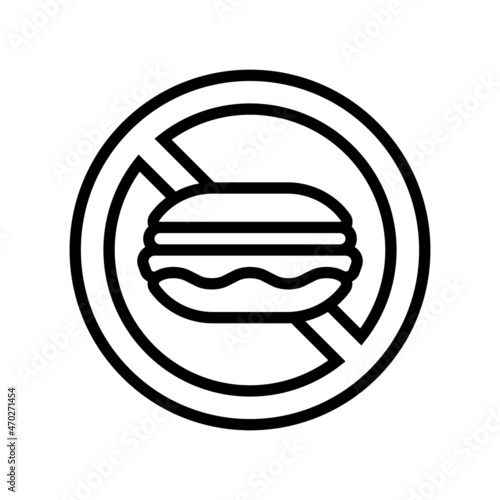 food nutrition addiction line icon vector. food nutrition addiction sign. isolated contour symbol black illustration