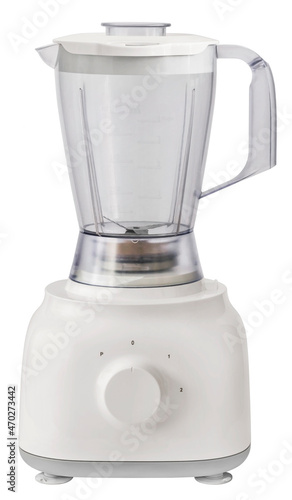 Multipractic Food Processor with Attached Blender Jar Isolated on White Background