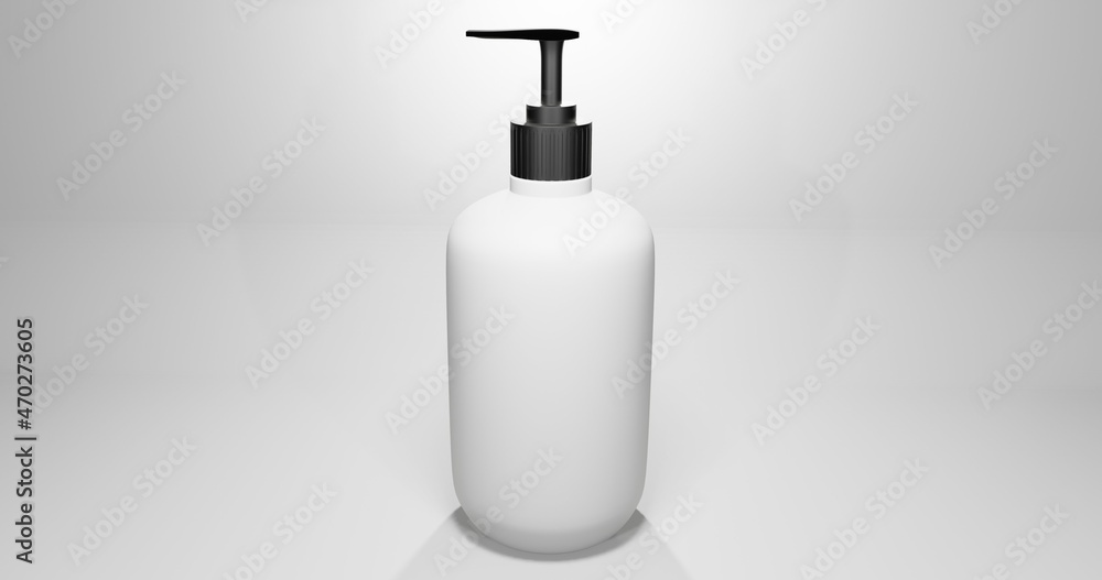 Shampoo bottle 3d rendering Shampoo bottle 3d rendering