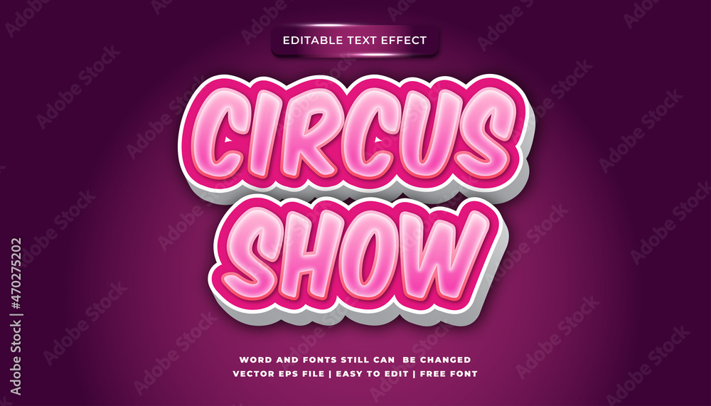 show style text effect editable