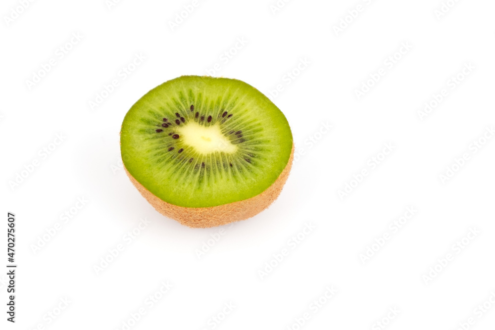 Ripe tasty kiwi fruits whole and cut in half, favorite fruit healthy food isolated Ripe tasty kiwi fruits whole and cut in half, favorite fruit healthy food isolated