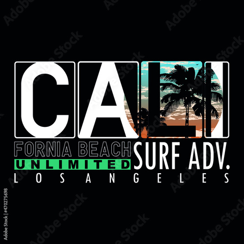 summer holiday california beach vector nature,poster, t shirt design illustration