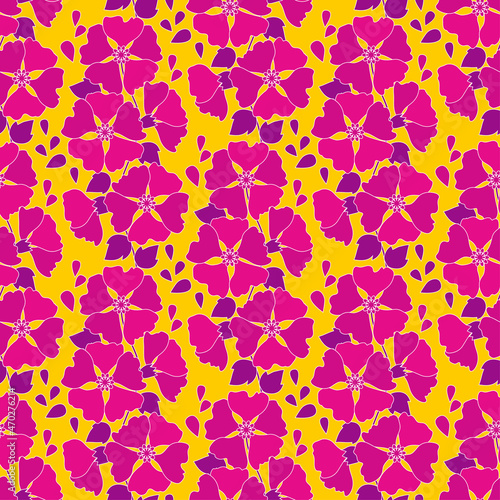 Pink simple mallow flowers ...