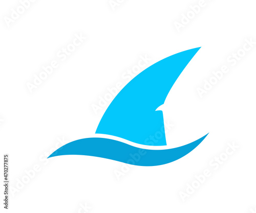 Shark fin logo