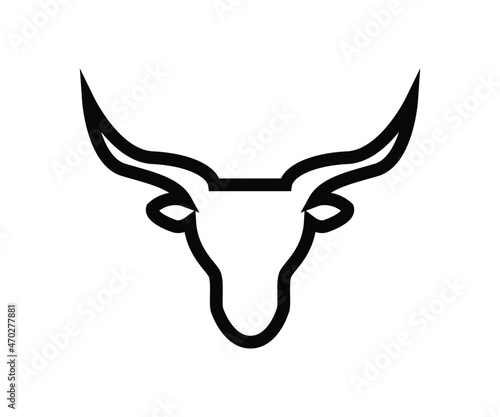 bull head outline logo