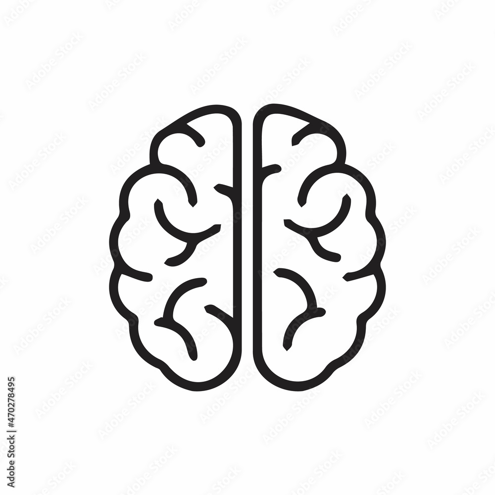 Start Up Business Outlined Line Icon Brain Start Up Business Outlined Line Icon Brain