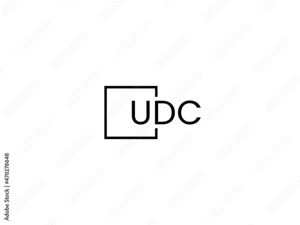 UDC letter initial logo design vector illustration UDC letter initial logo design vector illustration