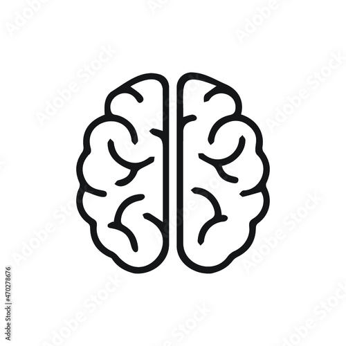 Start Up Business Outlined Line Icon Brain
