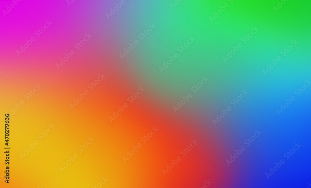 Abstract blurred gradient mesh background in bright rainbow colors.