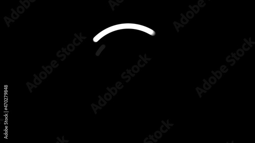 icon loading circle two line loop out animation with a robotic futuristic style dark background for game animation, video, and others