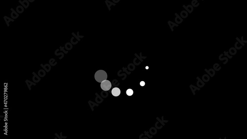 icon loading 6 circle loop out black background gradient animation for game animation, video, and more