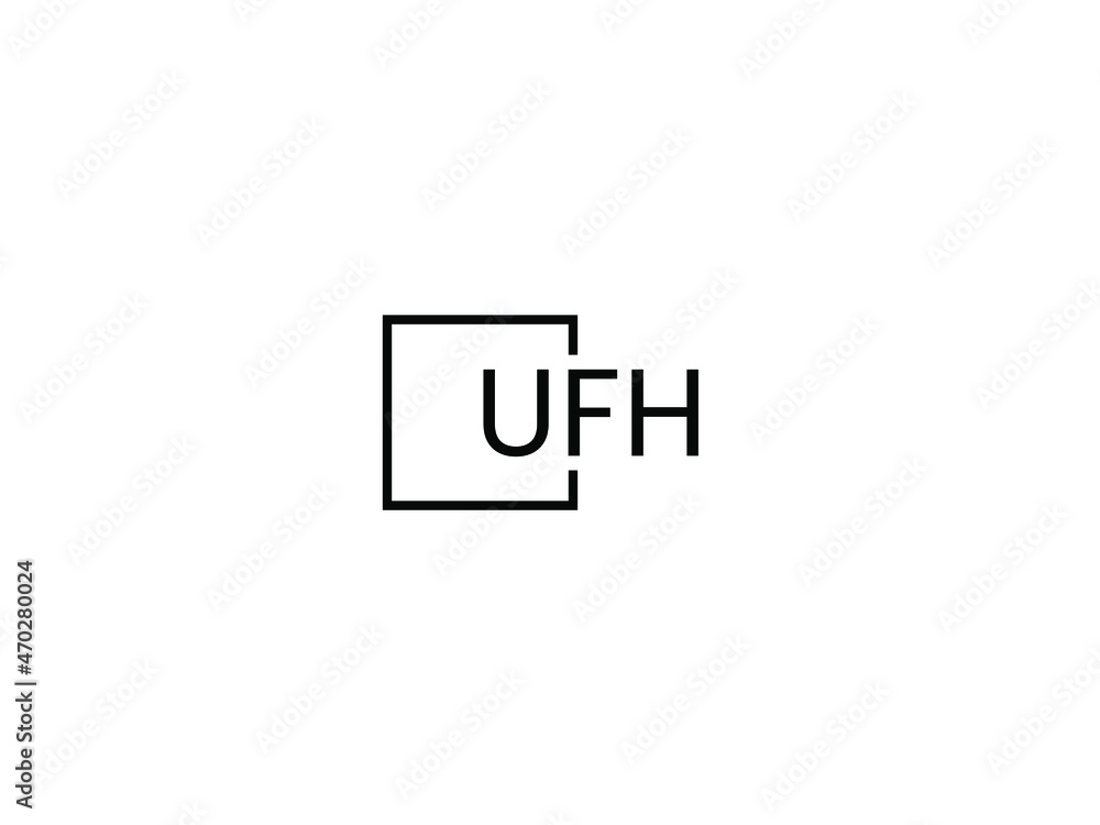 Obraz premium UFH letter initial logo design vector illustration