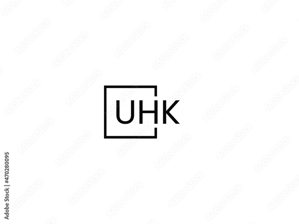 UHK letter initial logo design vector illustration UHK letter initial logo design vector illustration