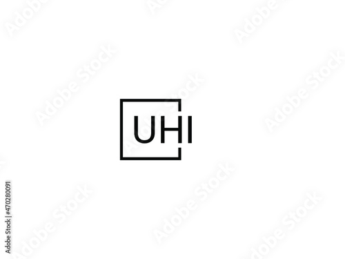 UHI letter initial logo design vector illustration © Rubel