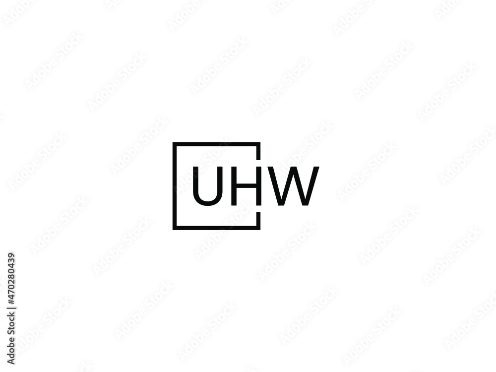 UHW letter initial logo design vector illustration UHW letter initial logo design vector illustration