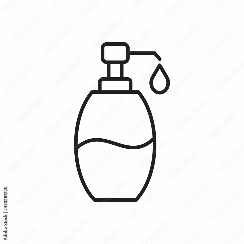 Soap gel for hands, personal sanitizer. White linear icon with editable stroke Soap gel for hands, personal sanitizer. White linear icon with editable stroke
