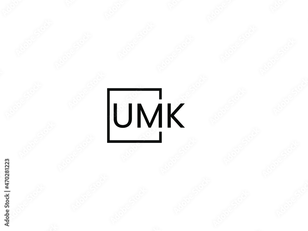 UMK letter initial logo design vector illustration