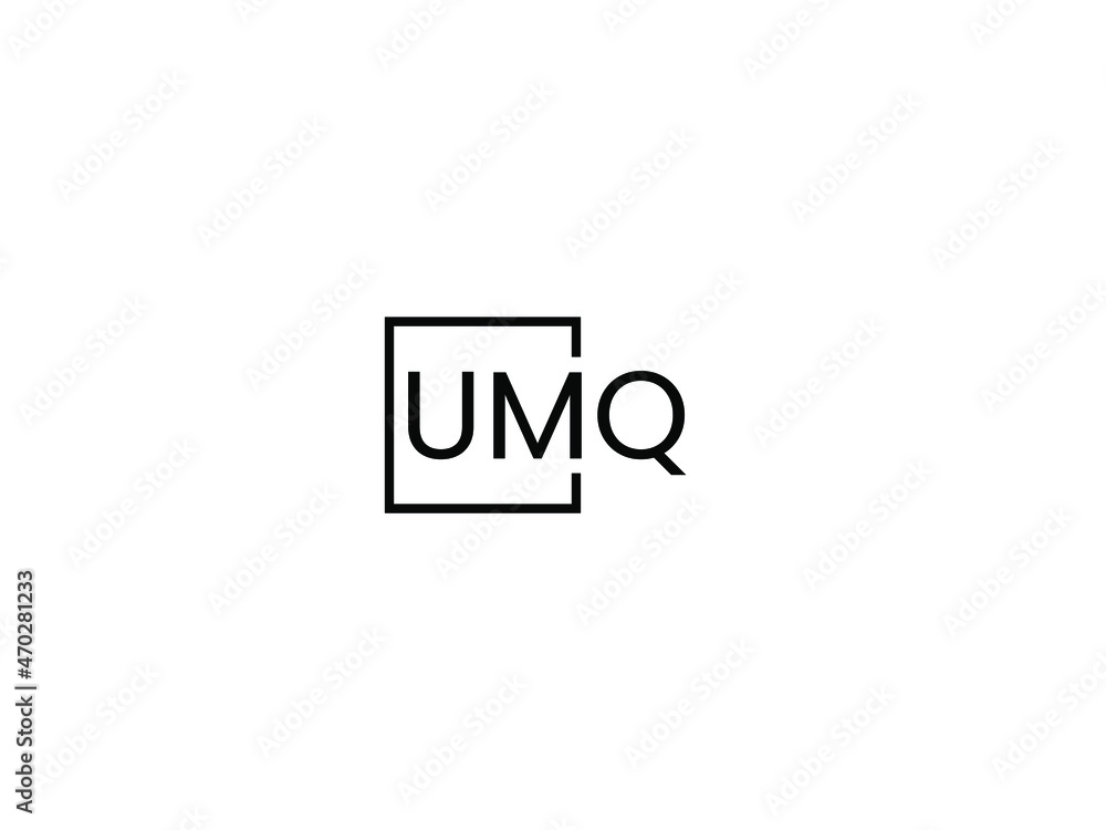 UMQ letter initial logo design vector illustration UMQ letter initial logo design vector illustration