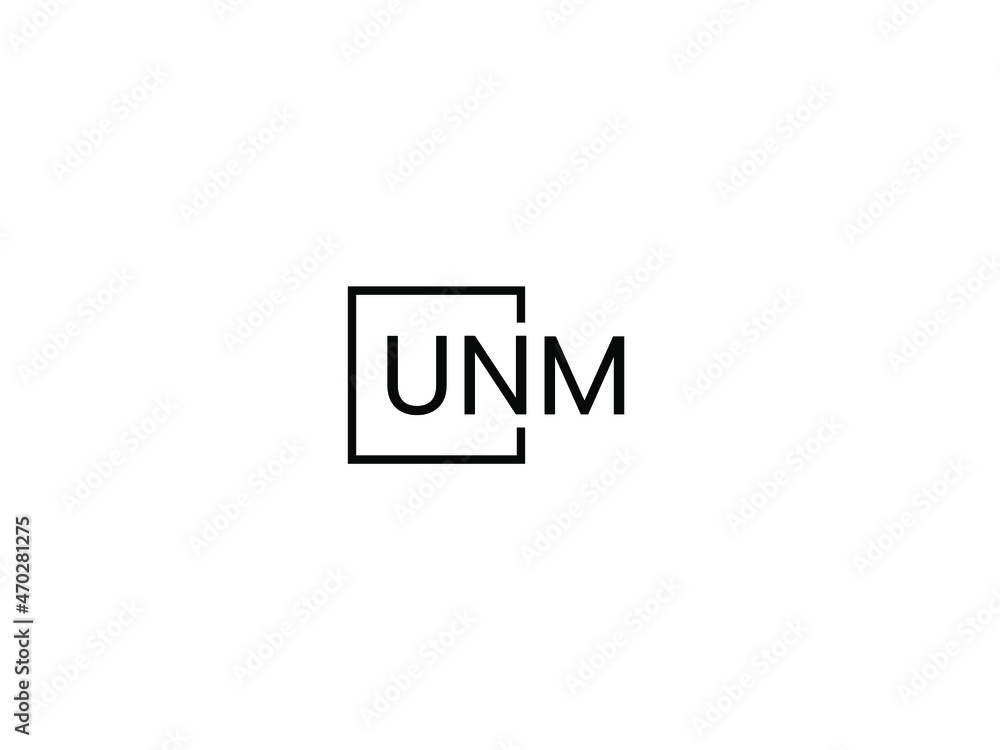 UNM letter initial logo design vector illustration UNM letter initial logo design vector illustration