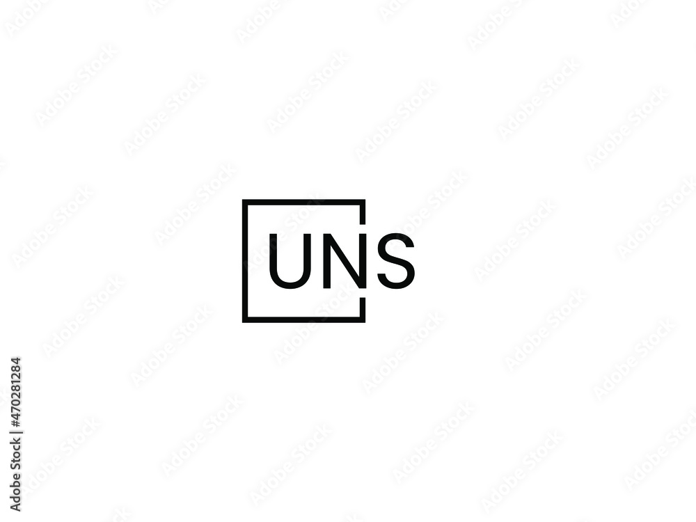 UNS letter initial logo design vector illustration UNS letter initial logo design vector illustration