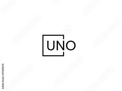 UNO letter initial logo design vector illustration