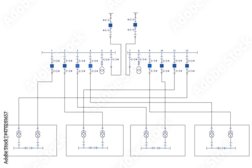 Electric wiring diagram for power	