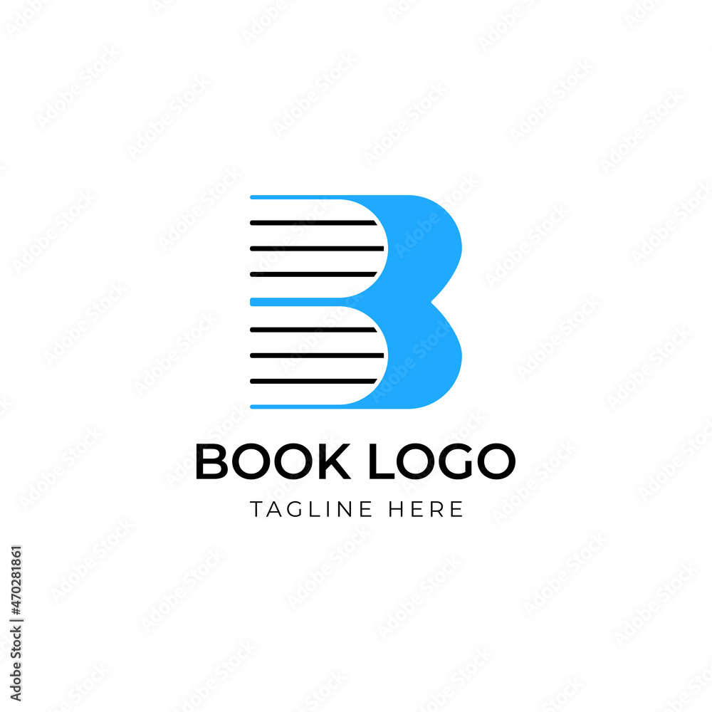 letter B for book logo icon vector template on white background letter B for book logo icon vector template on white background