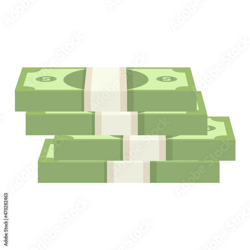 stacks of paper money