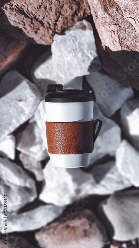 Outdoor travel coffee mug photo