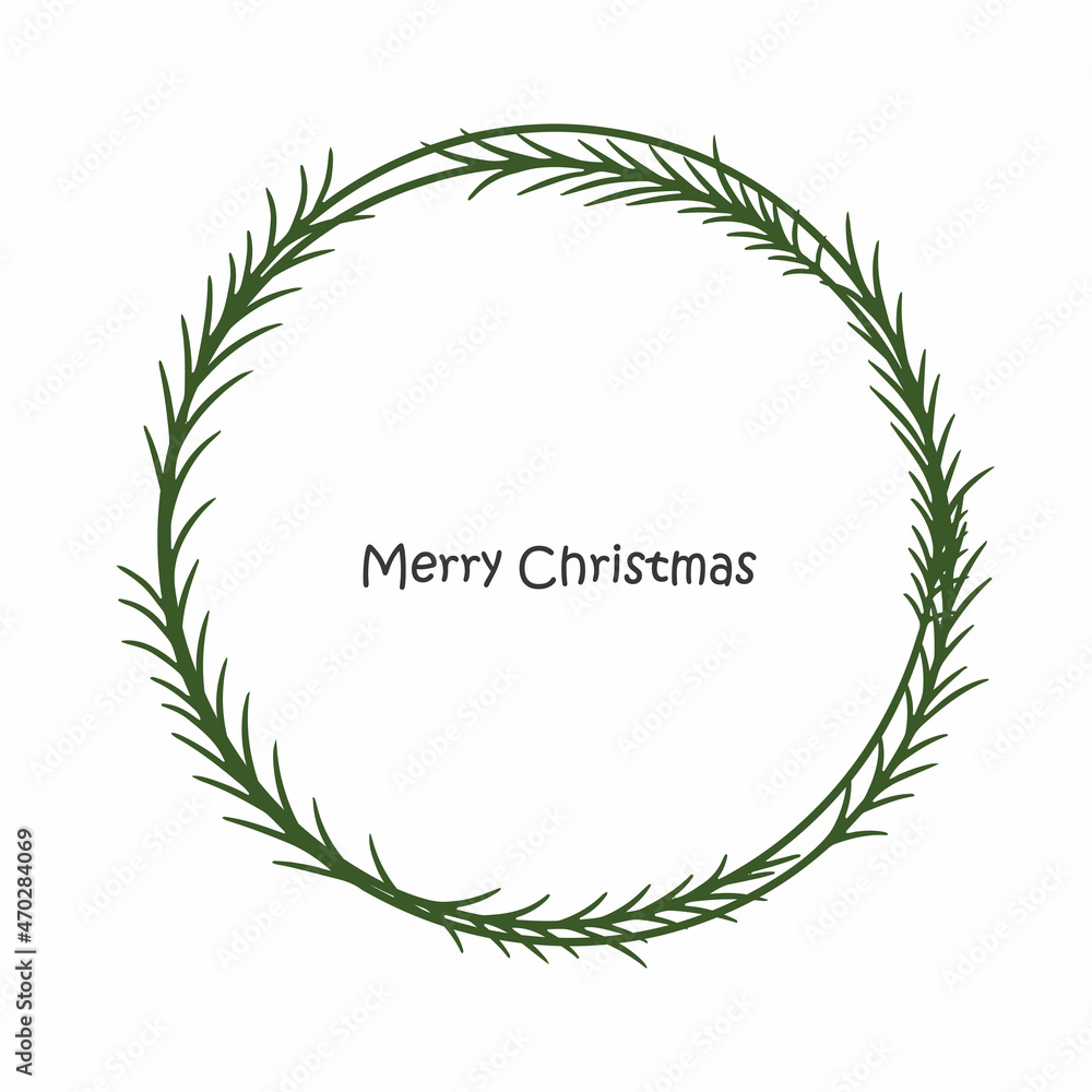 green laurel wreath. vector illustration