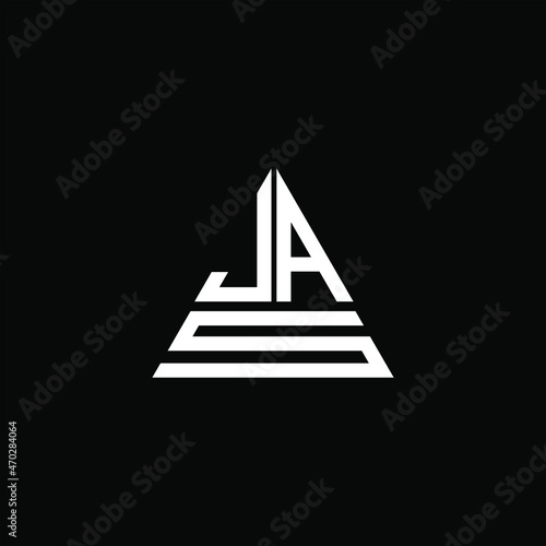 JAS letter logo creative design. JAS unique design
