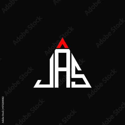 JAS letter logo creative design. JAS unique design
