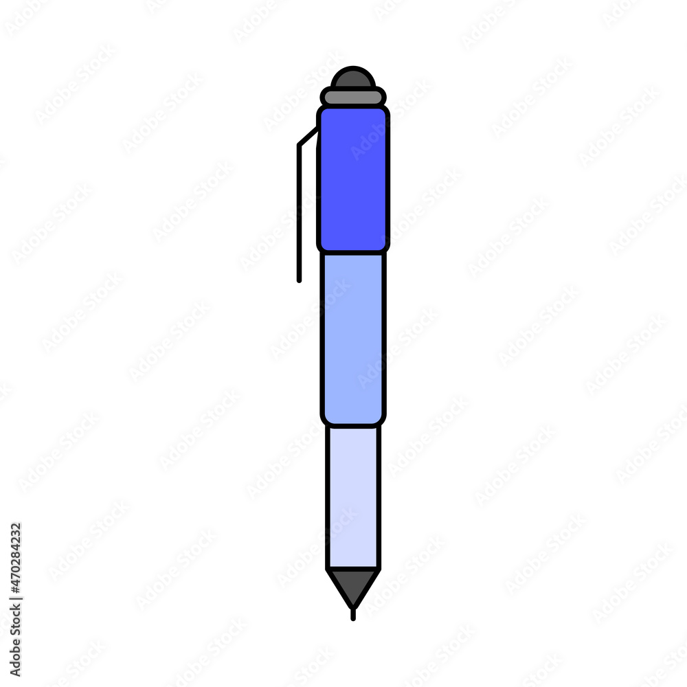 Blue ballpoint or pen icon Blue ballpoint or pen icon