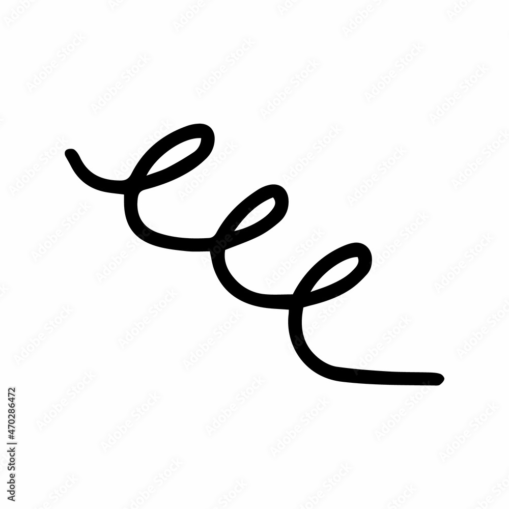 Vector curls abstract scribble with hand drawn line. Simple doodle elements for seasonal design, textile, decoration kids playroom or greeting card. Isolated sketch on white background. Vector curls abstract scribble with hand drawn line. Simple doodle elements for seasonal design, textile, decoration kids playroom or greeting card. Isolated sketch on white background.