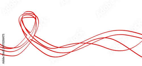 Red ribbon week is an alcohol, tobacco, and other drug and violence prevention awareness campaign observed annually in October in the United States. Vector icon or pictogram. Concept symbol
