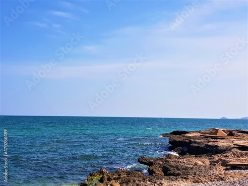rocky coast of the sea © Domaneantu